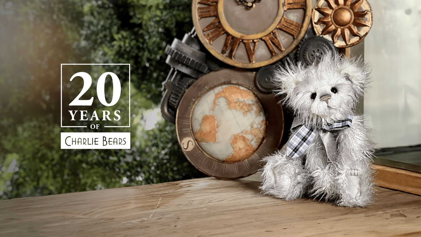 Charlie Bears 2025 plush toys in a soft display setting with pastel and traditional bear styles