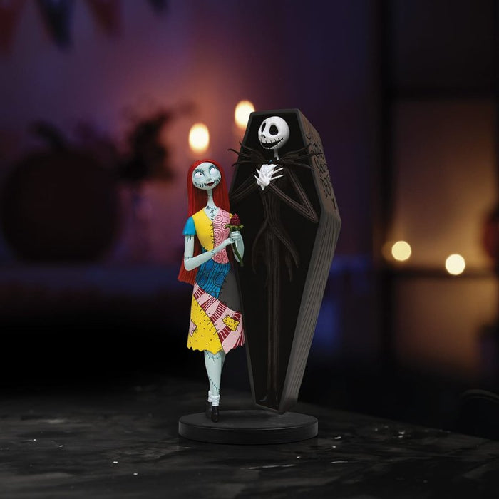 Jack and Sally Coffin Figurine