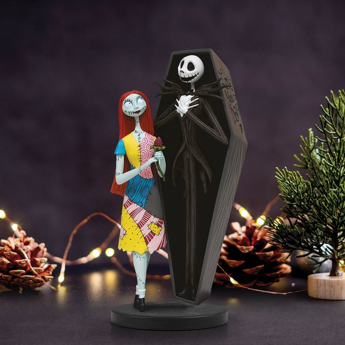 Jack and Sally Coffin Figurine