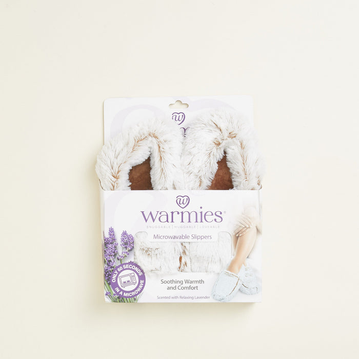 Chaussons Warmies® beige guimauve