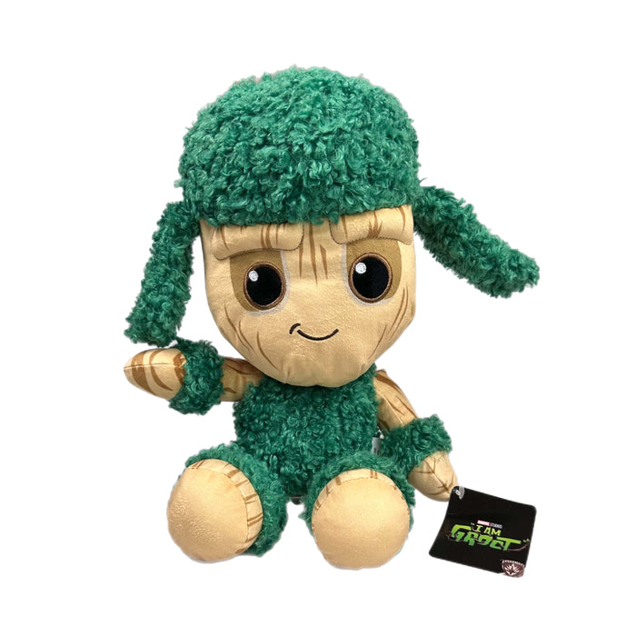 Marvel - JE SUIS GROOT Peluche Groot aux cheveux verts