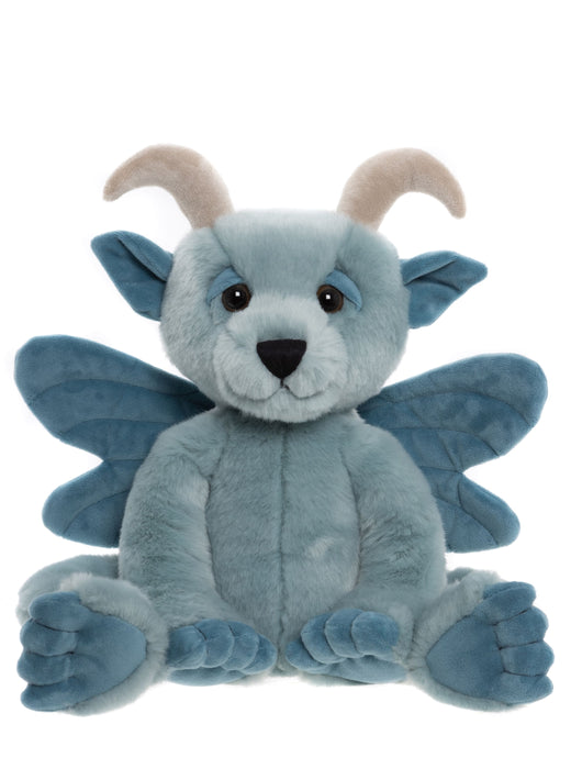 Charlie Bears – Drawbridge Gargoyle Plush Front View with Wings and Horns