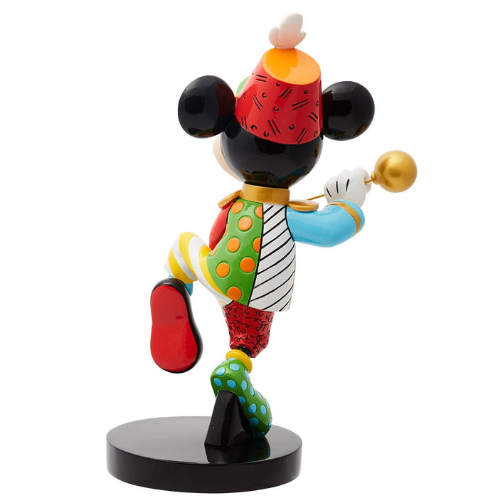 Back view of Band Leader Mickey Figurine – Pop-art style with bold Britto patterns and glossy finish.