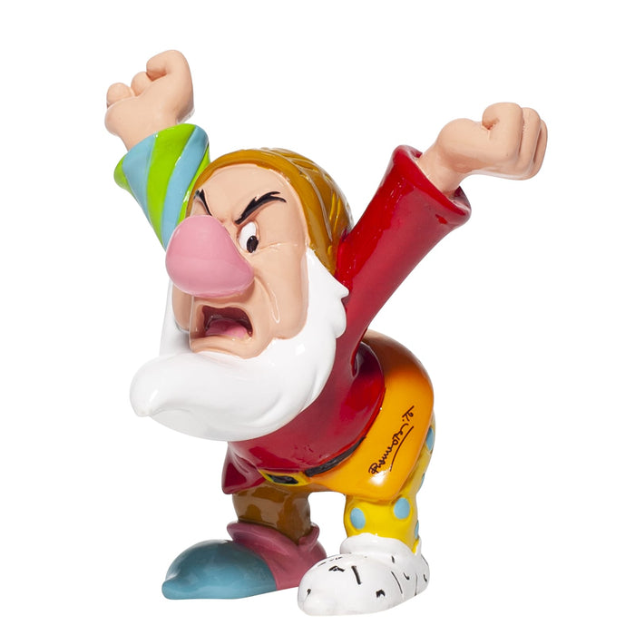 Disney Britto Grumpy Mini Figurine – Hand-Painted Enesco Collectible with Pop Art Design.