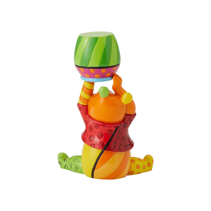Back view of Disney Britto Winnie the Pooh Mini Figurine – A pop-art-inspired collectible with bright patterns