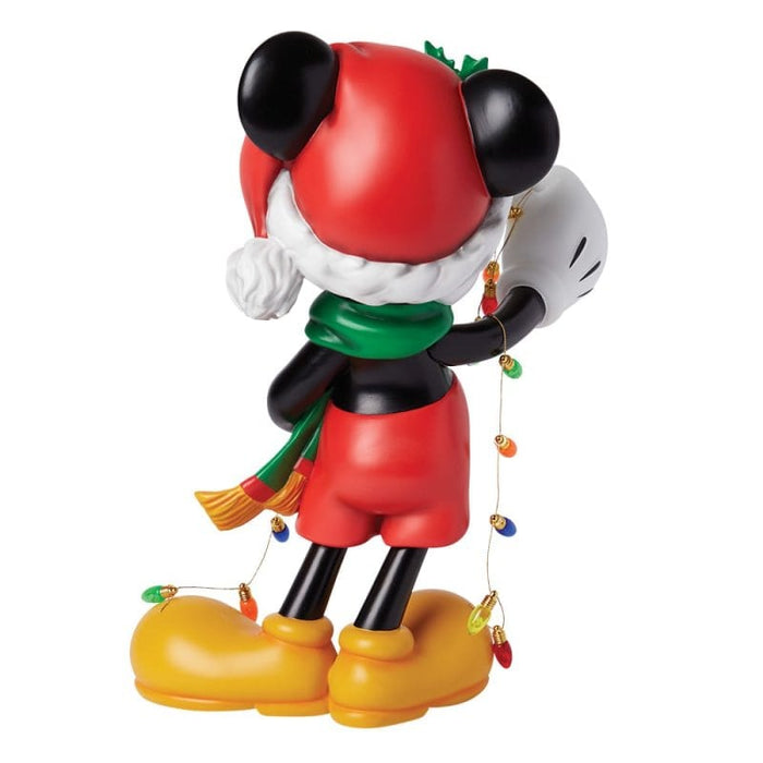 Close-up of Mickey Mouse’s cheerful expression from the Christmas Mickey Mouse Big Figurine – Enesco Disney Showcase collectible with stunning craftsmanship.