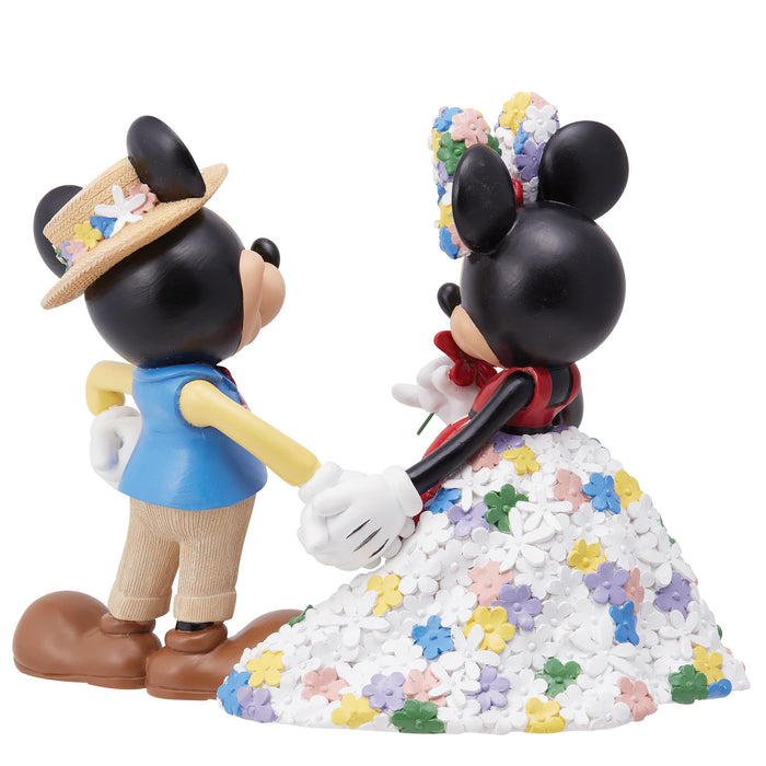 Back view of the Mickey & Minnie Botanical Figurine – Disney Showcase by Enesco, featuring Mickey & Minnie in an elegant and nature-inspired pose.