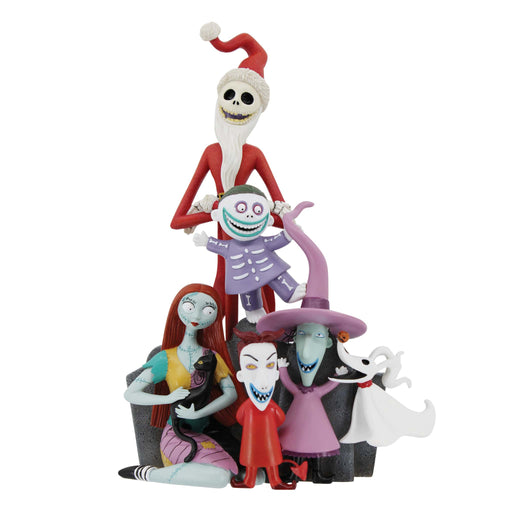 The Nightmare Before Christmas Character Pyramid – Disney Showcase by Enesco, hand-painted collectible featuring Jack Skellington, Sally, and Oogie Boogie.