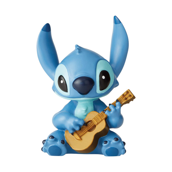 Stitch Guitar Figurine – Disney Showcase by Enesco, hand-painted collectible featuring Stitch playing his guitar with joy.