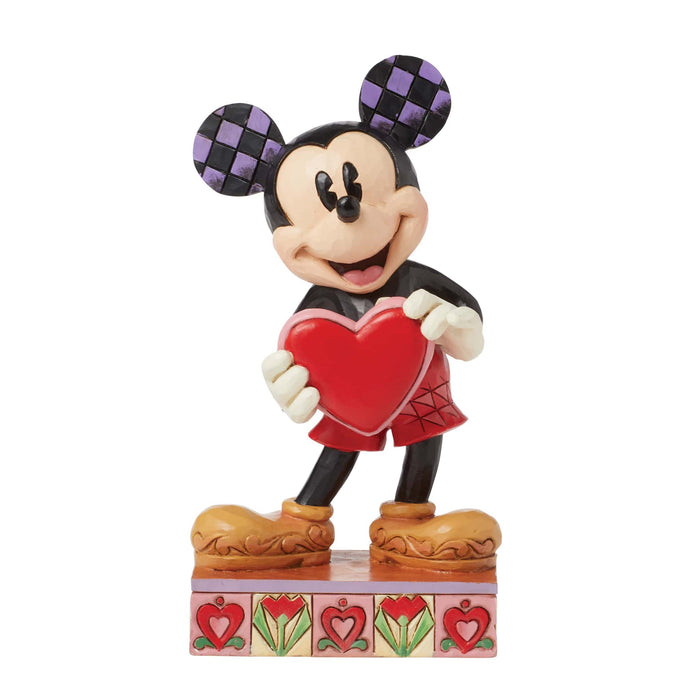 A Love Note (Mickey with Personalized Heart Figurine) – Enesco Disney Traditions by Jim Shore, hand-painted collectible.