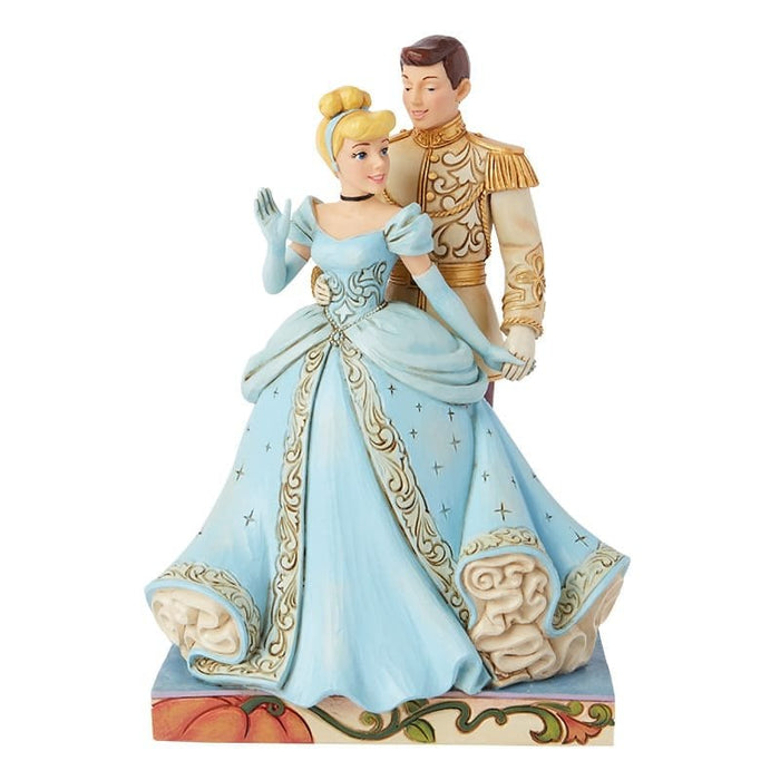 Cinderella & Prince Love Figurine – Enesco Disney Traditions by Jim Shore, hand-painted collectible featuring Cinderella and Prince Charming in an elegant embrace.