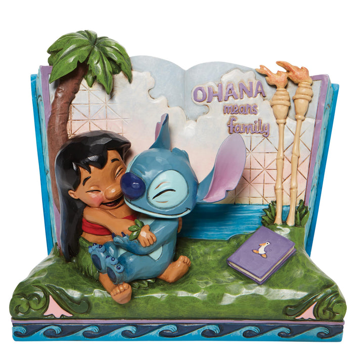 Lilo & Stitch Storybook Figurine – Enesco Disney Traditions by Jim Shore, hand-painted collectible.
