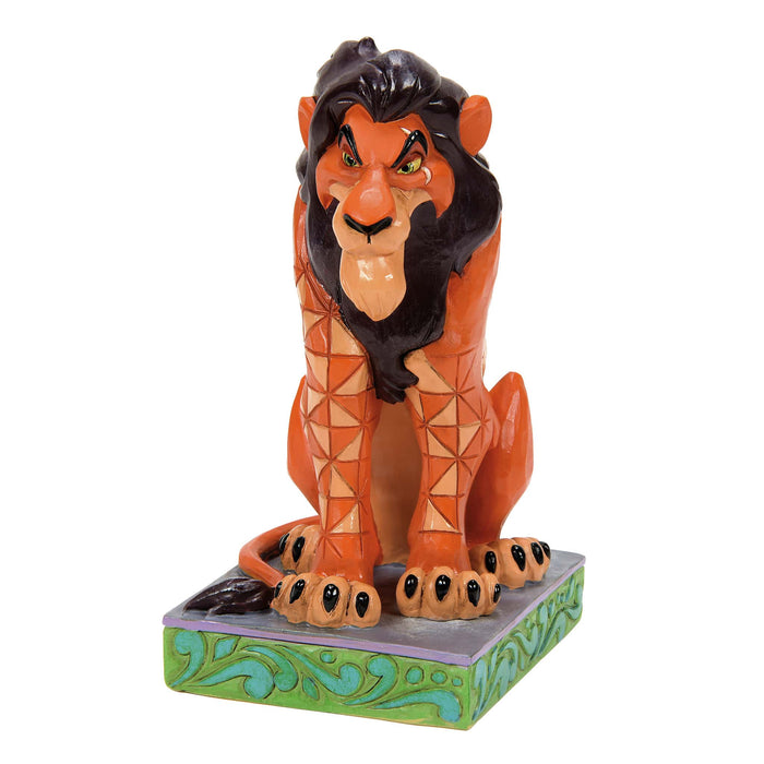 Scar Personality Pose Figurine – Enesco Disney Traditions by Jim Shore, hand-painted collectible from The Lion King.