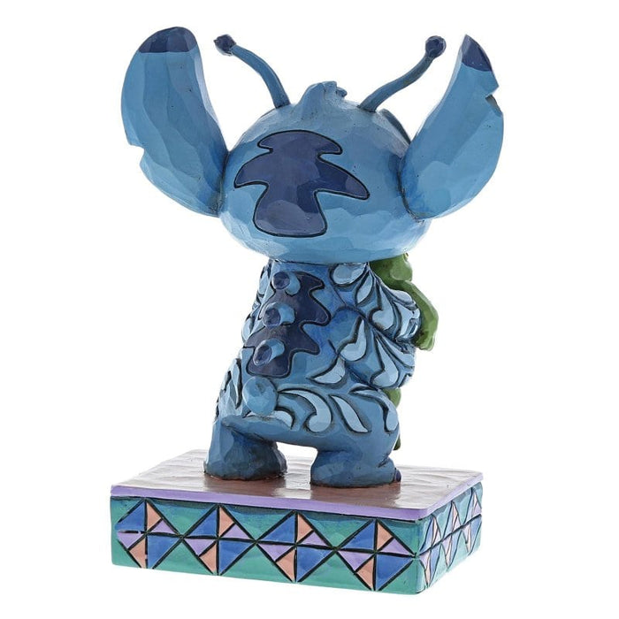 Back view of Strange Life-Forms (Stitch with Frog Figurine) – Jim Shore hand-painted Disney collectible with beautifully sculpted craftsmanship.