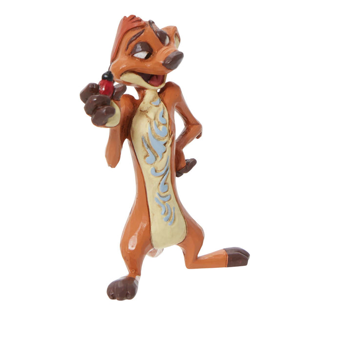 Side view of Timon Mini Figurine – Enesco Disney Traditions by Jim Shore, featuring folk-art details.