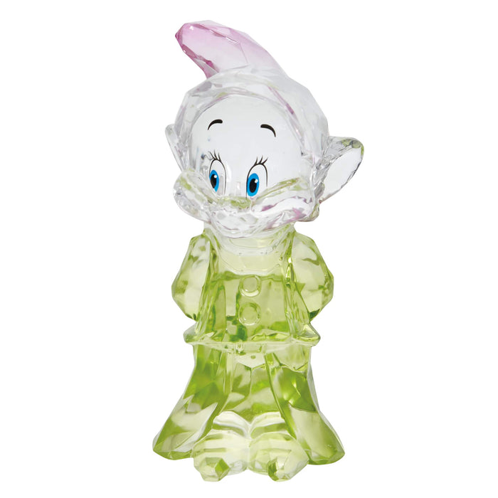 Side view of Licensed Dopey Facet Figurine – Enesco Disney Facets Collection, showcasing faceted acrylic details.