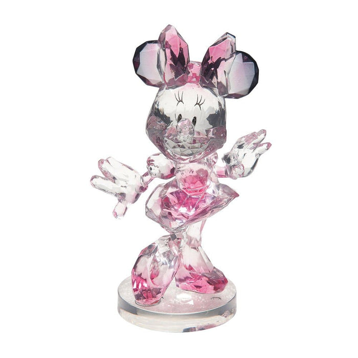 Licensed Minnie Mouse Facet Figurine – Enesco Disney Facets Collection, featuring a crystal-like design of Minnie Mouse