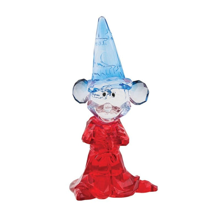Licensed Sorcerer Mickey Facet Figurine – Enesco Disney Facets Collection, featuring a crystal-like design of Sorcerer Mickey
