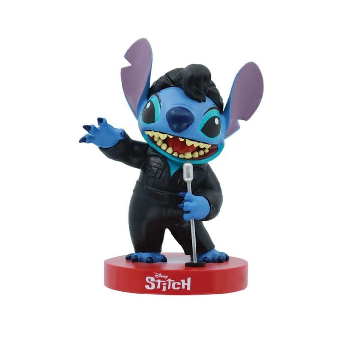Grand Jester Studios Black Leather Elvis Stitch – Disney collectible, hand-painted sculpture.