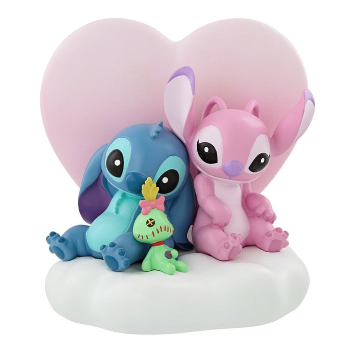 Grand Jester Studios Light-Up Stitch and Angel Scene – Disney collectible with LED light.