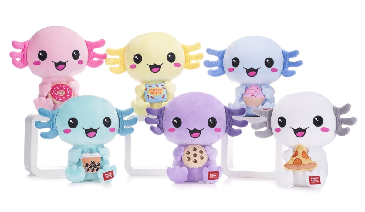 Kawaii Kuties Pink Snaxolotl Plush with Donut – 24cm Soft Toy