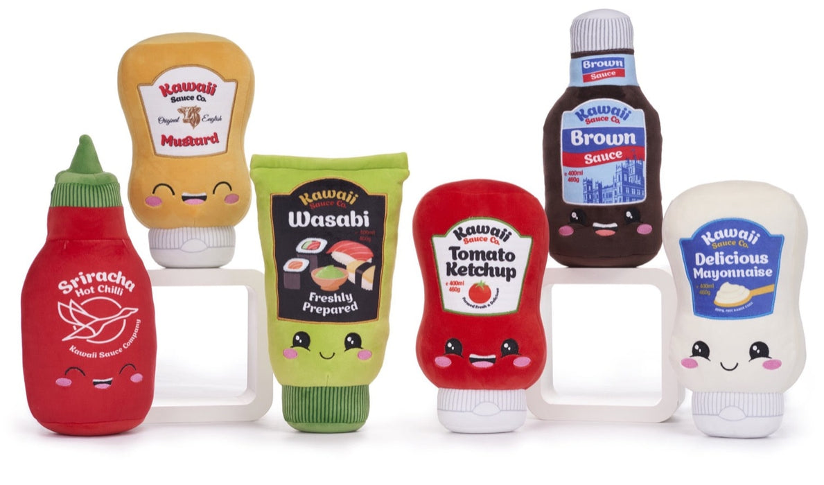 Kawaii Kuties Tomato Ketchup Sauce Bottle Plush – 27cm