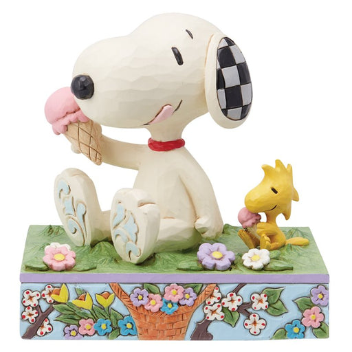 A Summertime Treat (Snoopy Eating Ice Cream) – Peanuts by Jim Shore, hand-painted collectible with Snoopy holding an ice cream cone in Jim Shore’s folk art style.