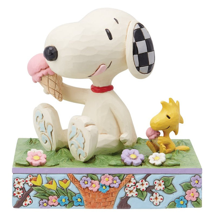 A Summertime Treat (Snoopy Eating Ice Cream) – Peanuts by Jim Shore, hand-painted collectible with Snoopy holding an ice cream cone in Jim Shore’s folk art style.