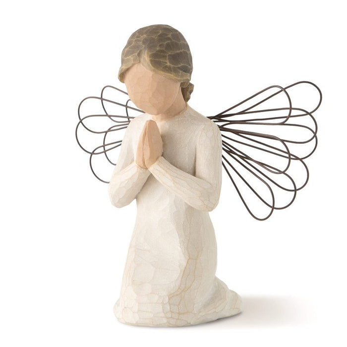 Willow Tree Angel of Prayer Figurine by Susan Lordi – hand-painted angel sculpture with folded hands in prayer