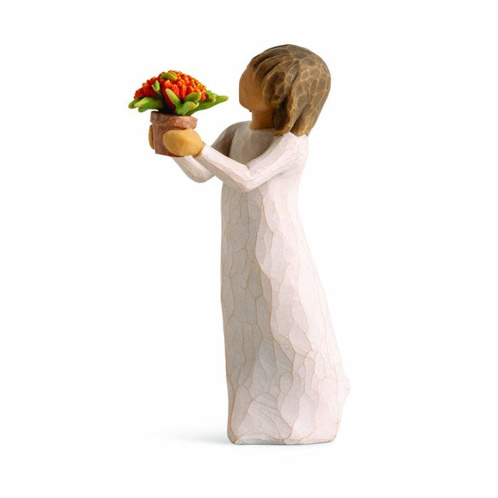 Willow Tree Little Things Figurine by Susan Lordi – hand-painted woman holding a bluebird to her heart