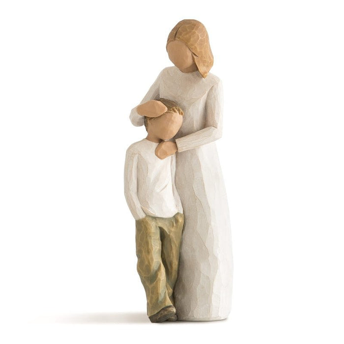 Willow Tree Mother and Son Figurine by Susan Lordi – hand-painted resin sculpture of mother embracing son