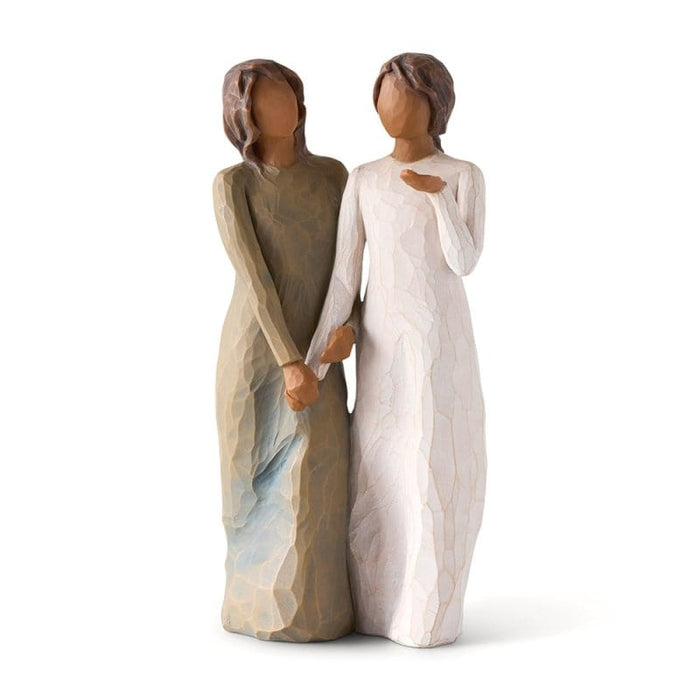 Willow Tree My Sister, My Friend Figurine (Darker Skin & Hair) by Susan Lordi – hand-painted resin sculpture of sisterhood and friendship