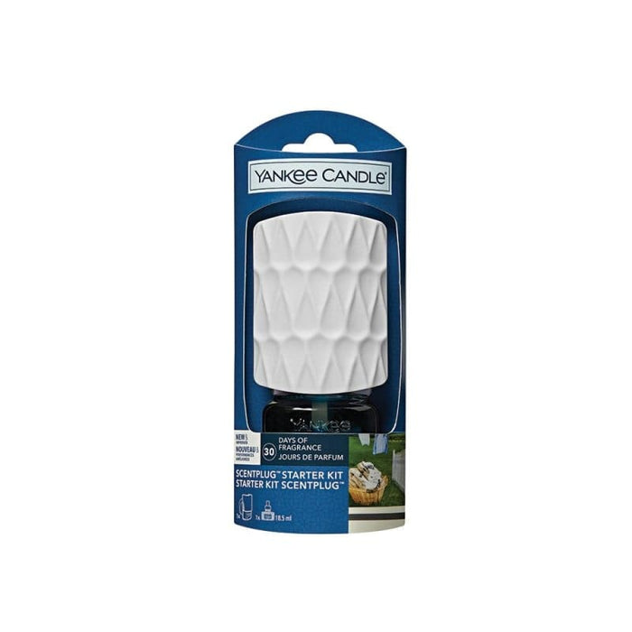 Yankee Candle – Clean Cotton Organic Pattern ScentPlug Starter Kit – plug-in air freshener with cotton scent