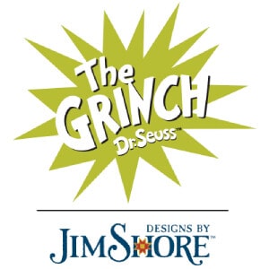 The Grinch by Jim Shore handcrafted Christmas figurines featuring classic Dr. Seuss characters in folk-art style.