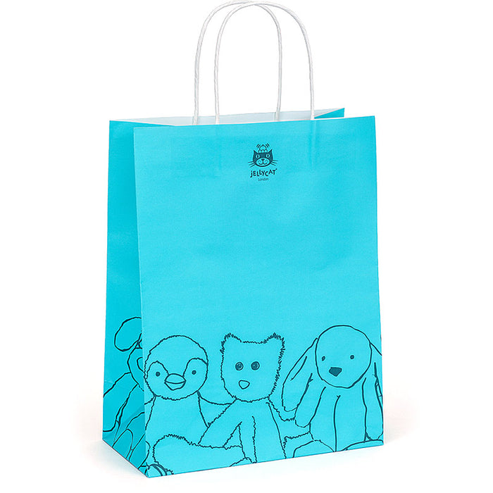Jellycat Blue Paper Bag x3