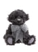 Mr Fogg Charlie Bear in dark grey plush with silver organza bow

