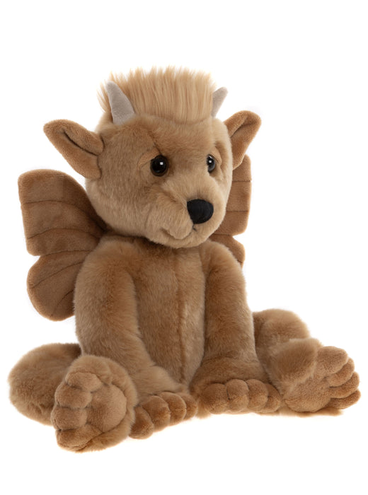Charlie Bears – Bartizan Gargoyle Plush Toy Front View with Wings and Horns
