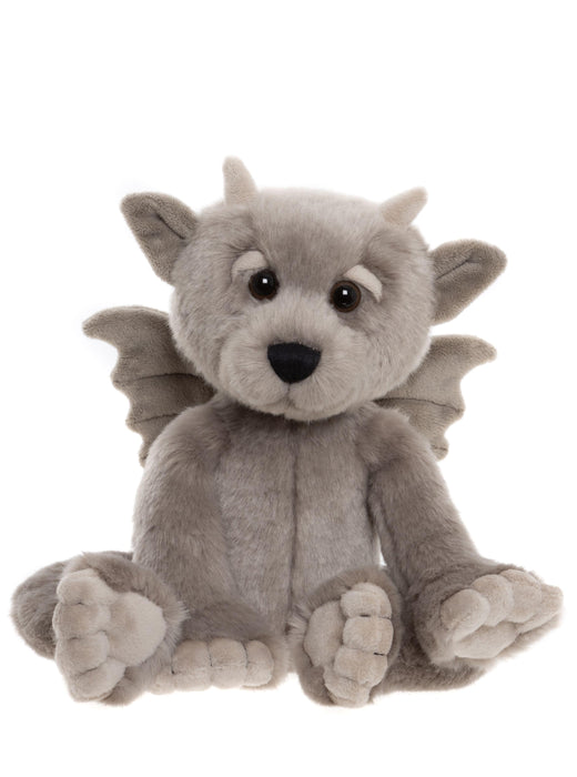 Charlie Bears – Moat Small Grey Gargoyle Plush Front View
