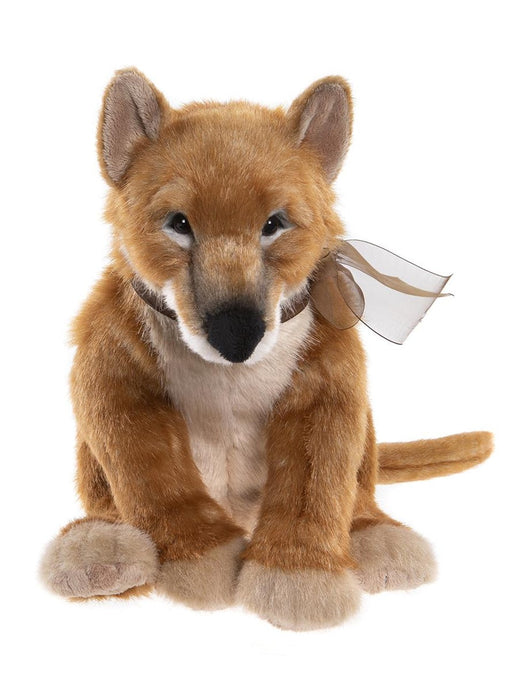 Charlie Bears – Pathfinder Plush Thylacine Front View with Black Bow
