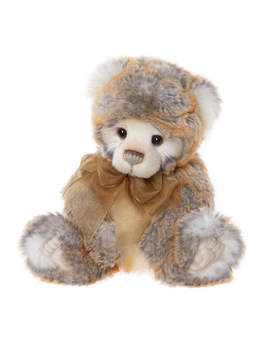 Charlie Bears – Rhys Plush Bear Front View with Orange Bow
