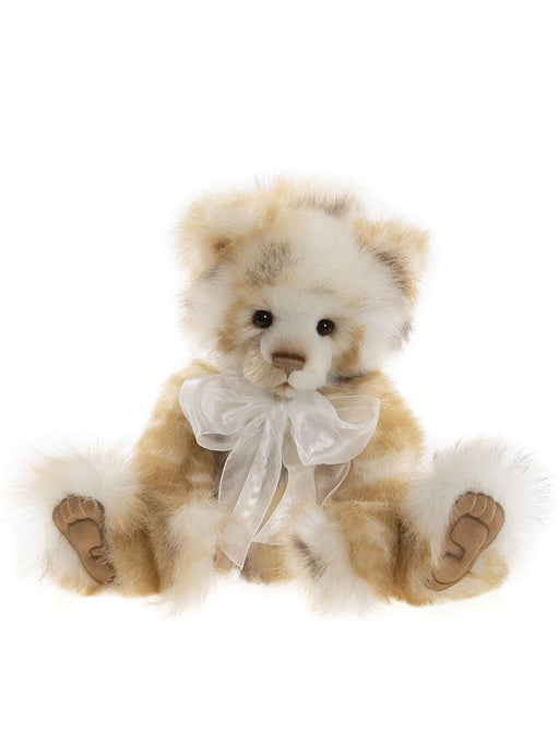 Charlie Bears – Zelda Plush Bear Front View in Caramel and Cream
