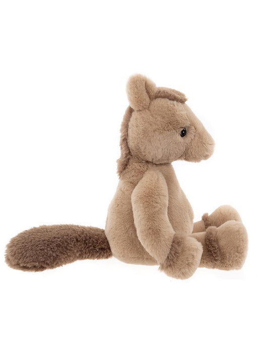 Clip Clop Pony Side Profile – Soft Oatmeal Brown Pony Toy  
