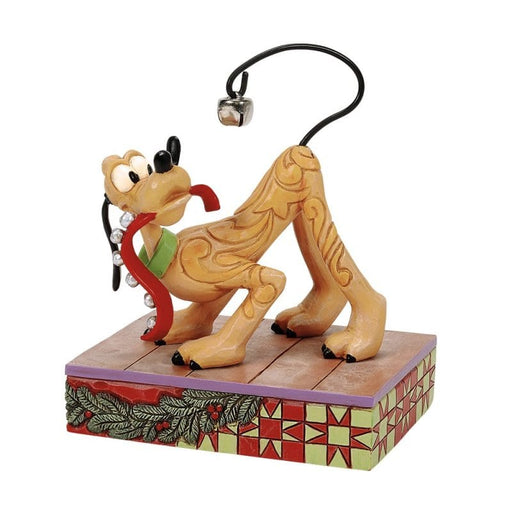 Jolly Jingle Tail (Pluto with Bells) – Enesco Disney Traditions by Jim Shore, festive Pluto figurine with jingle bells
