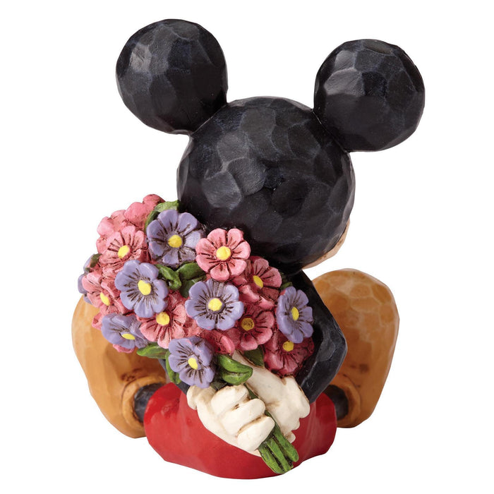 Back view of Mickey Mouse with Flowers Mini Figurine – Jim Shore hand-painted Disney collectible.
