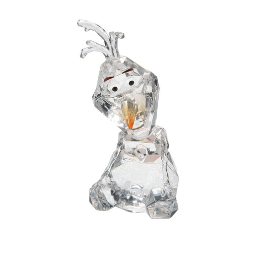 Olaf Facet Figurine – Enesco Disney Facets Collection, featuring a crystal-style acrylic design of Olaf from Frozen.  
