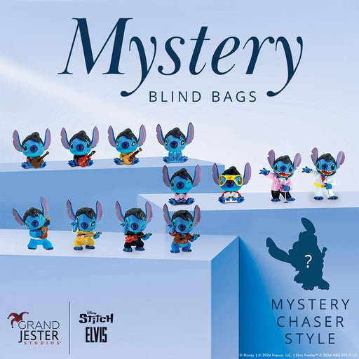 Grand Jester Studios Elvis Stitch Blind Bag – Disney mystery collectible.