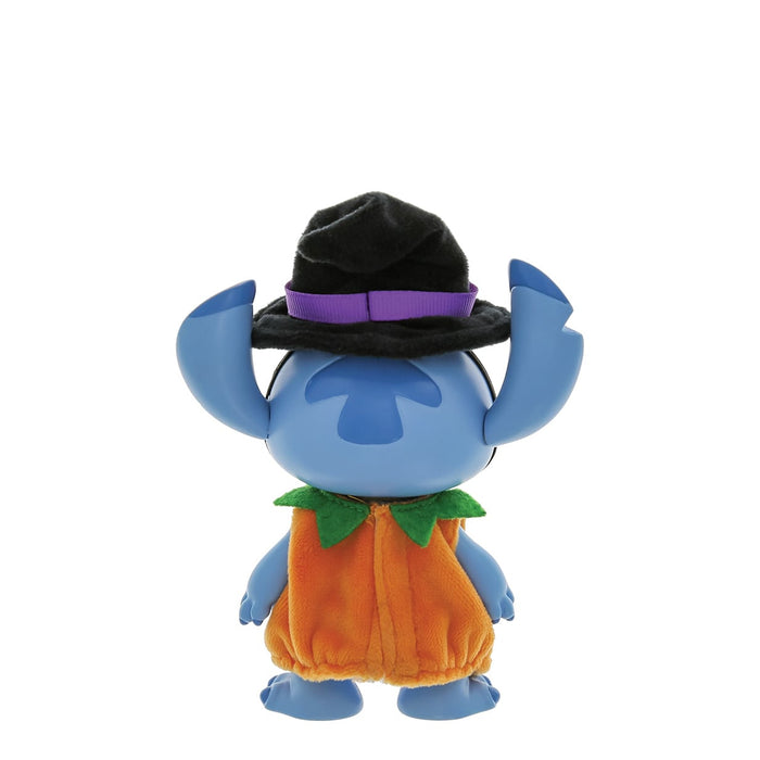 Back view of Pumpkin Stitch figurine – Halloween Disney Stitch in detailed spooky outfit.