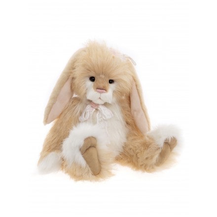Hazlewood Charlie Bears 2025 Collection soft plush bunny with lopped ears and hand-stitched nose