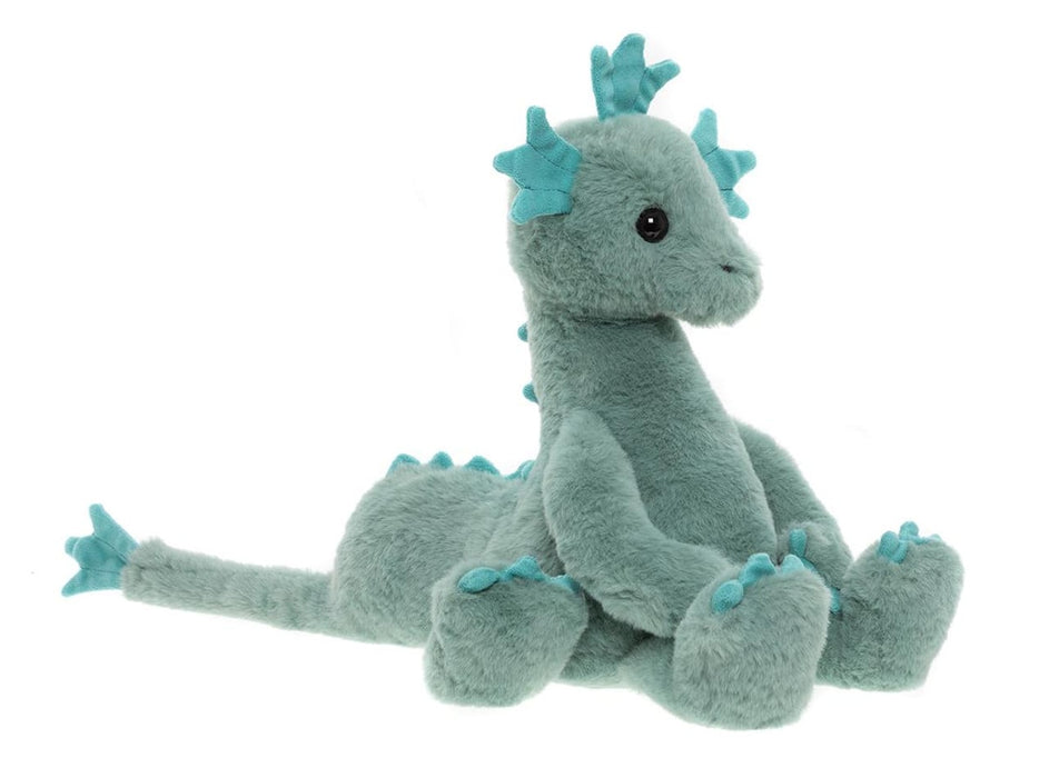 Nessie Plush Side Profile – Seaweed Green Soft Toy  
