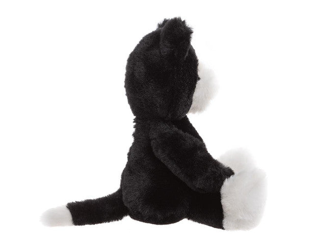 Puddy Kitten Side Profile – Raven Black Plush Cat Toy  
